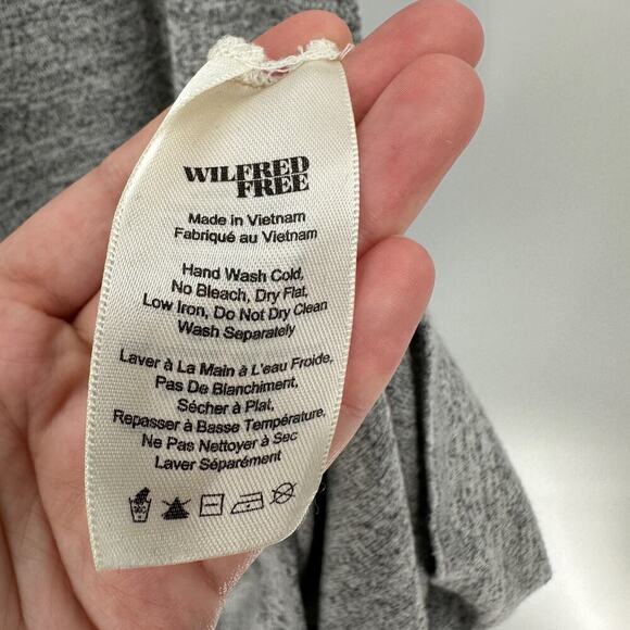 Wilfred Free Heather Gray Scoop Neck Sleeveless Casual Midi Tank Dress Small - Picture 5 of 10